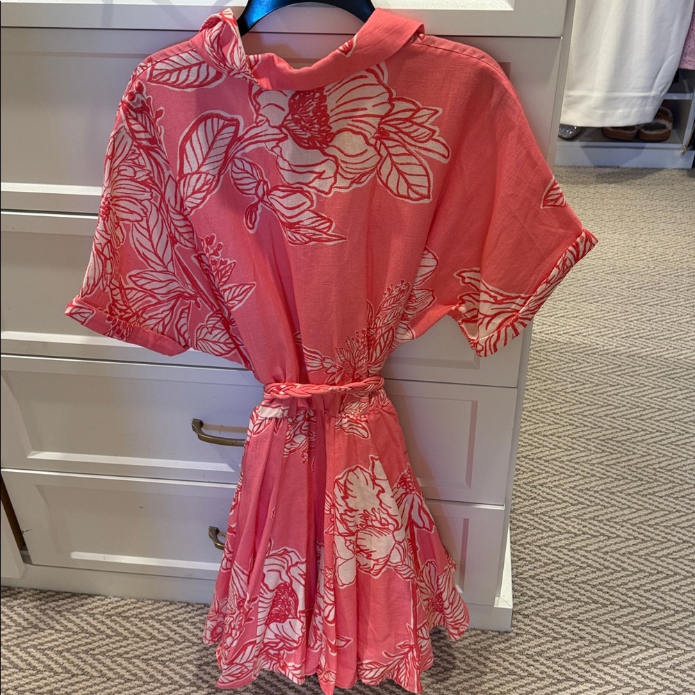 HEMANT & NANDITA Coral Floral Shirt - Picture 5 of 5